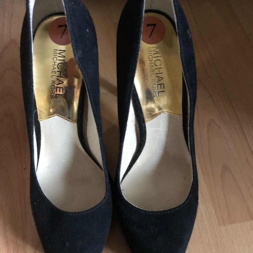Michael Kors black suede heels